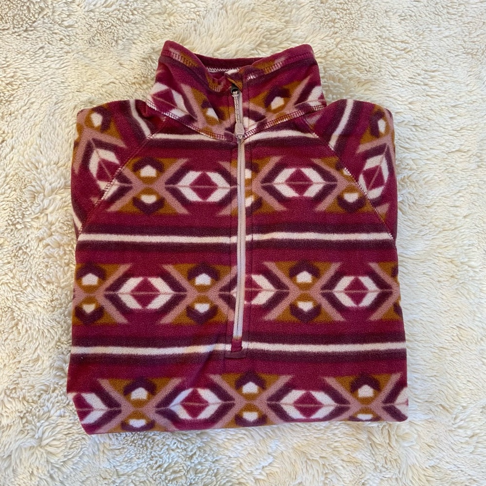 Eddie Bauer fleece quarter zip sweater